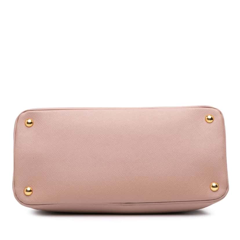Prada Medium Saffiano Lux Open Promenade Satchel Brown Leather Good condition - Inside View