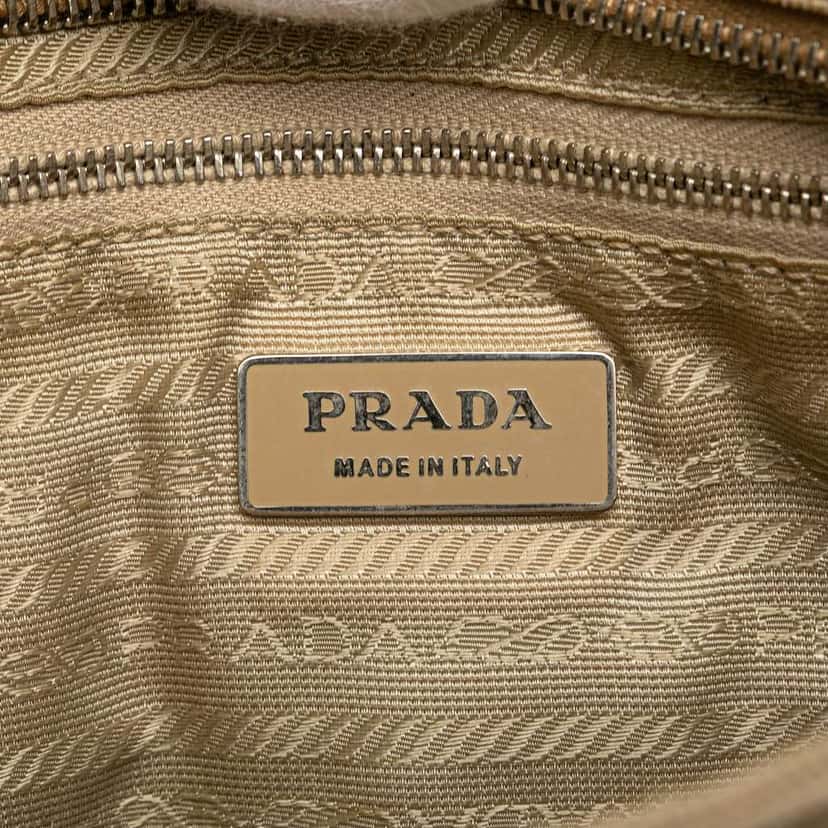 Prada Cinghiale Trimmed Canvas Canapa Tote Brown Canvas Very good condition - Box View