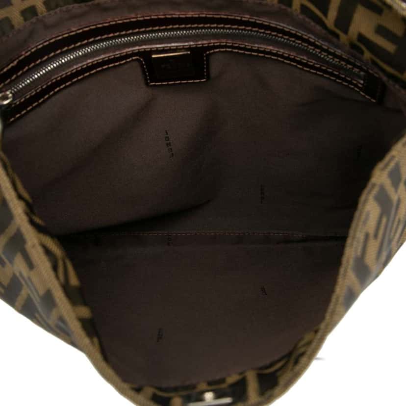 Fendi Zucca Canvas Shoulder Bag Brown Canvas Good condition - Model View
