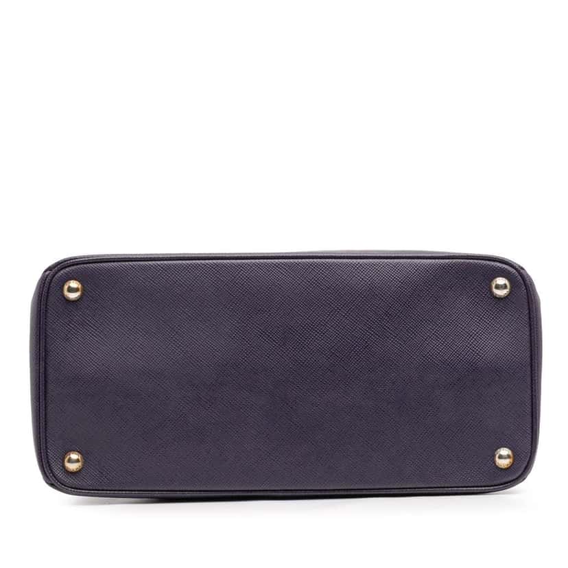 Prada Saffiano Cuir Turnlock Twin Satchel Purple Leather Good condition - Inside View