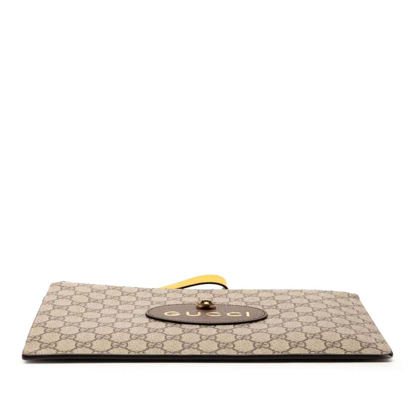 Gucci GG Supreme Neo Vintage Clutch Brown Canvas Good condition - Inside View