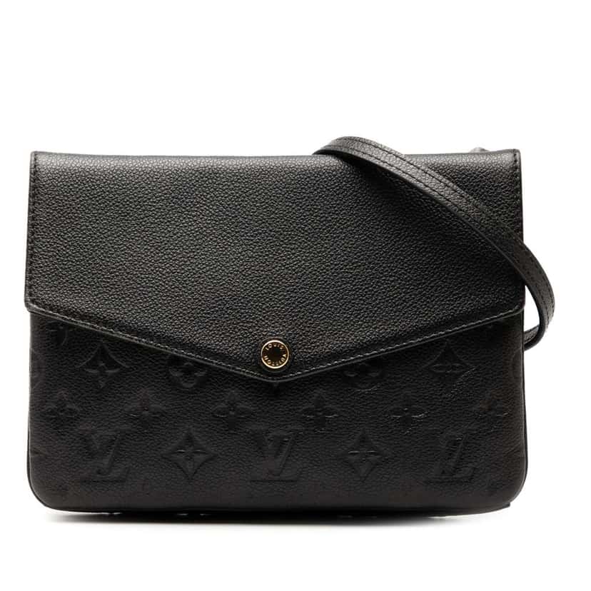 Louis Vuitton Monogram Empreinte Twice Black Leather Good condition - Front View