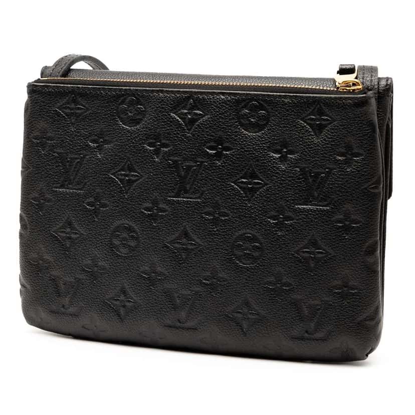 Louis Vuitton Monogram Empreinte Twice Black Leather Good condition - Back View