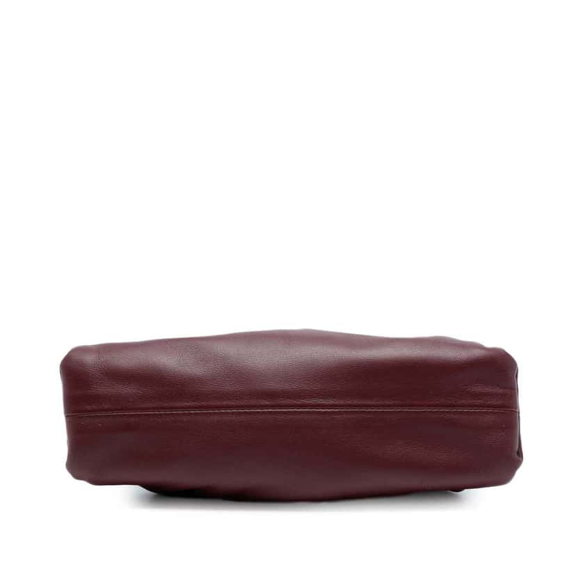 Bottega Veneta Lambskin The Mini Pouch Crossbody Red Leather Good condition - Inside View