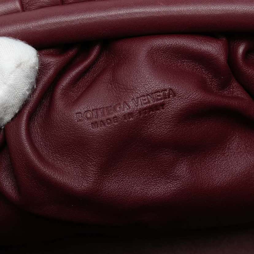 Bottega Veneta Lambskin The Mini Pouch Crossbody Red Leather Good condition - Box View