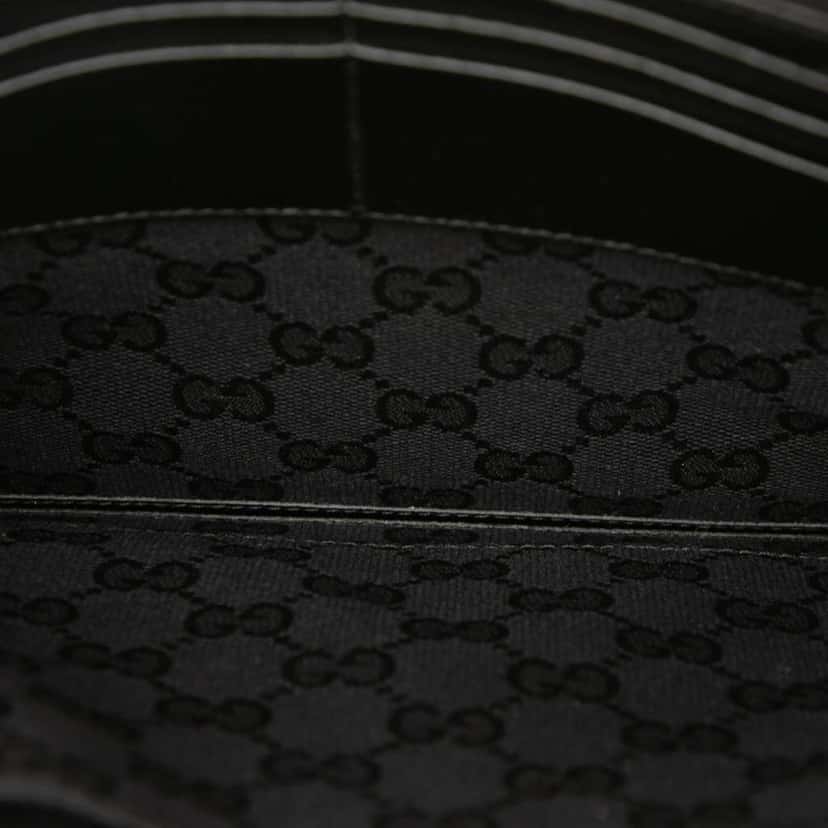 Gucci Leather Horsebit 1955 Zip Clutch Black Leather Good condition - Model View
