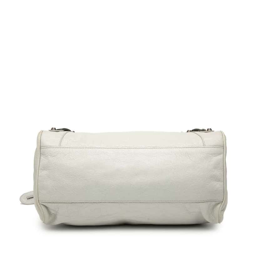 Balenciaga Lambskin Motocross Classic Velo Satchel Grey Leather Good condition - Inside View