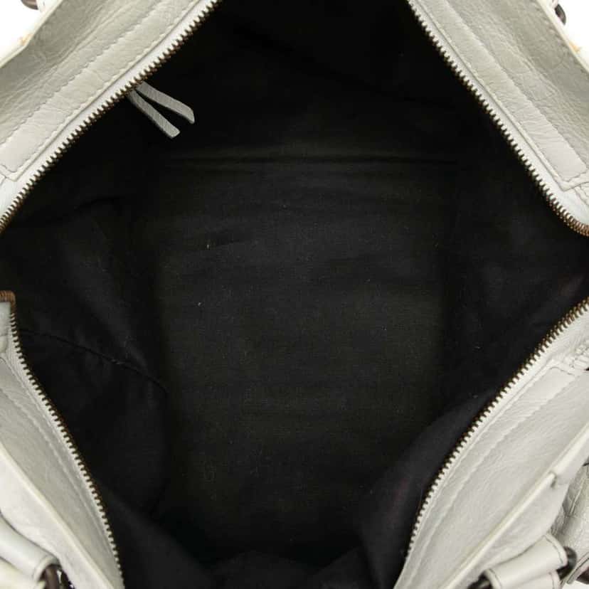 Balenciaga Lambskin Motocross Classic Velo Satchel Grey Leather Good condition - Model View