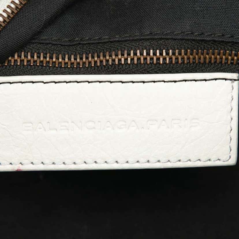 Balenciaga Lambskin Motocross Classic Velo Satchel Grey Leather Good condition - Box View