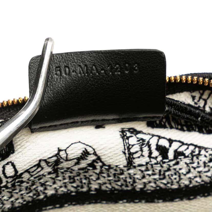 Dior Canvas Embroidered Plan De Paris Cosmetic Pouch White Canvas Good condition - Box View