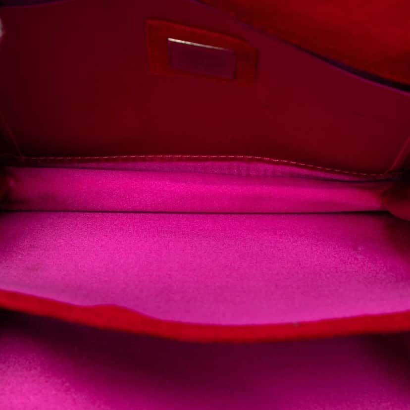 Fendi Suede Crossbody Red Leather Good condition - Model View