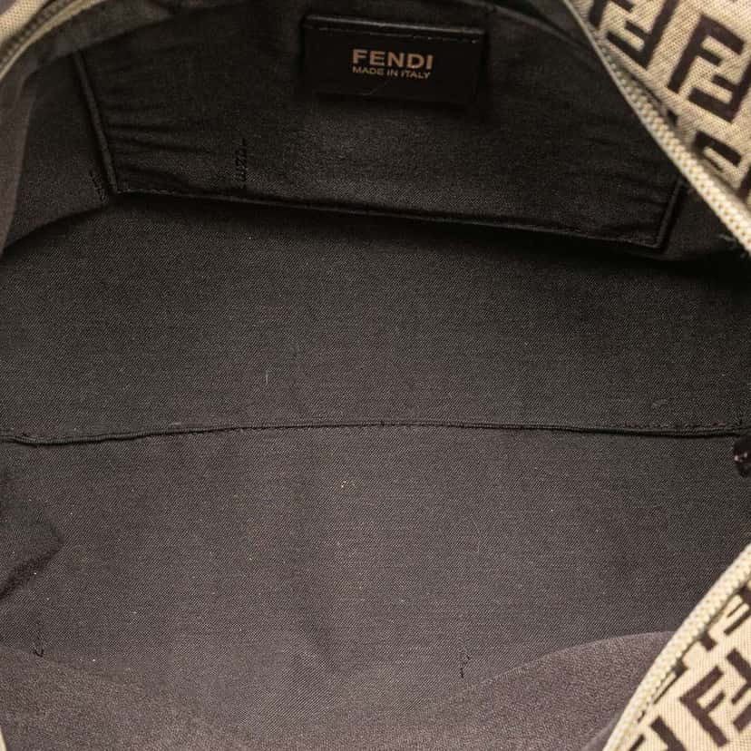 Fendi Mini Zucchino Canvas Superstar Tote Brown Canvas Good condition - Model View