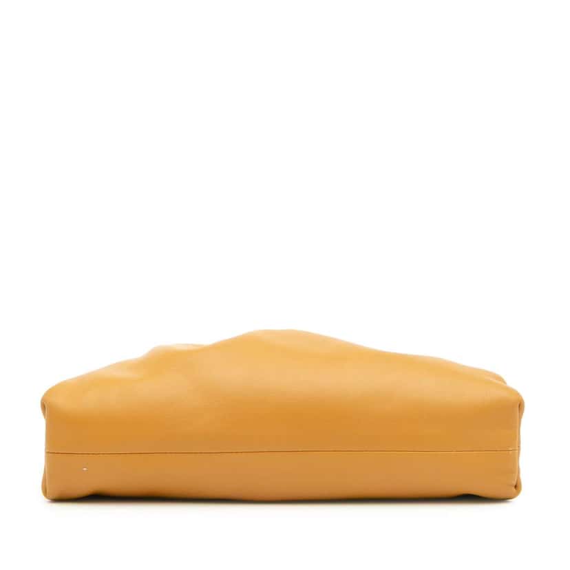 Bottega Veneta Lambskin The Mini Pouch Crossbody Orange Leather Good condition - Inside View