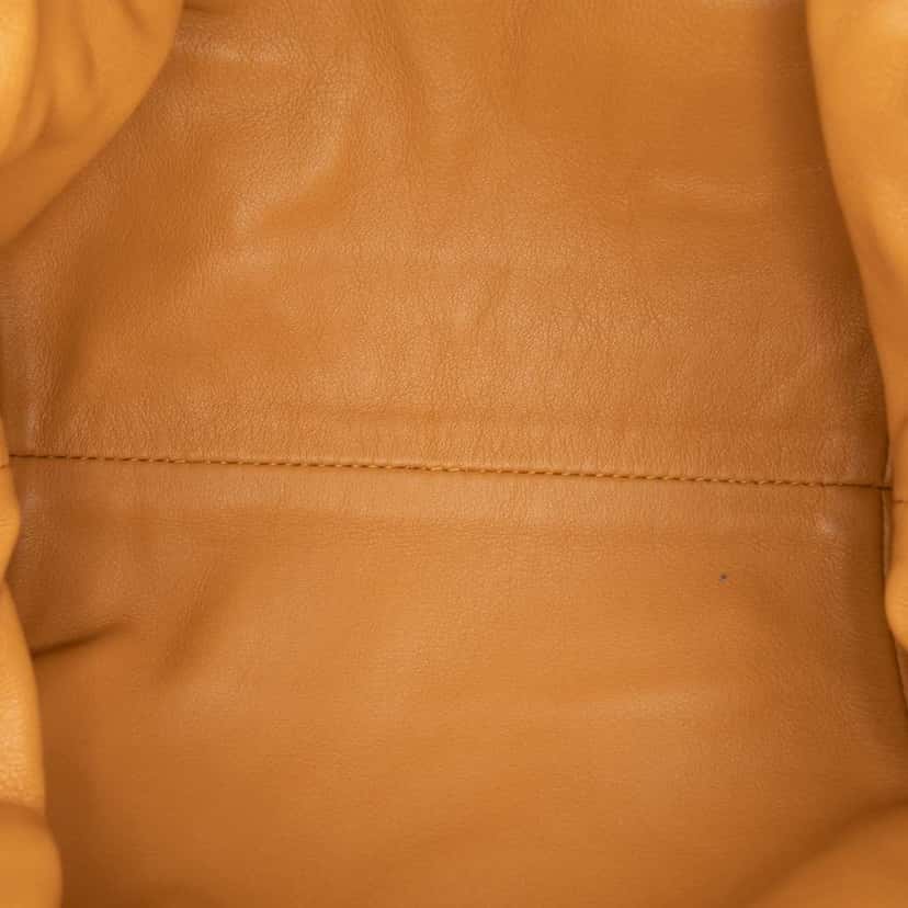 Bottega Veneta Lambskin The Mini Pouch Crossbody Orange Leather Good condition - Model View