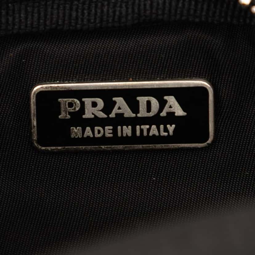 Prada Mini Tessuto Double Zip Handbag Black Good condition - Box View
