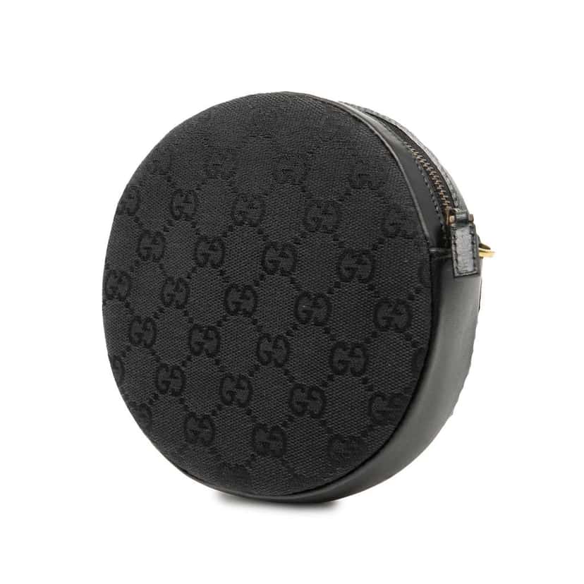 Gucci GG Canvas Round Crossbody Black Canvas Good condition - Back View