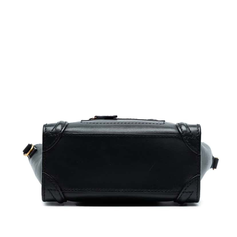 Celine Nano Leather Luggage Tote Black Leather Good condition - Inside View