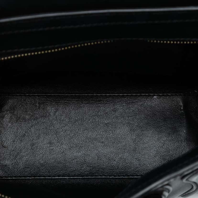 Celine Nano Leather Luggage Tote Black Leather Good condition - Model View