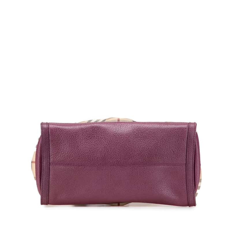 Burberry Haymarket Check Coated Canvas Pilgrim  Satchel Brown Canvas Good condition - Inside View