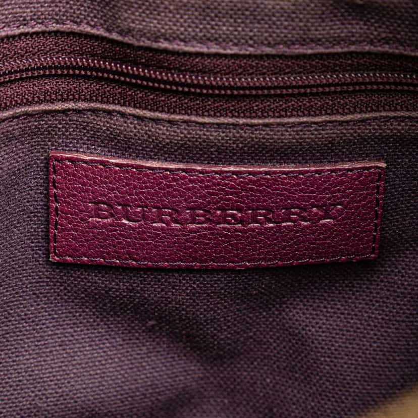 Burberry Haymarket Check Coated Canvas Pilgrim  Satchel Brown Canvas Good condition - Box View