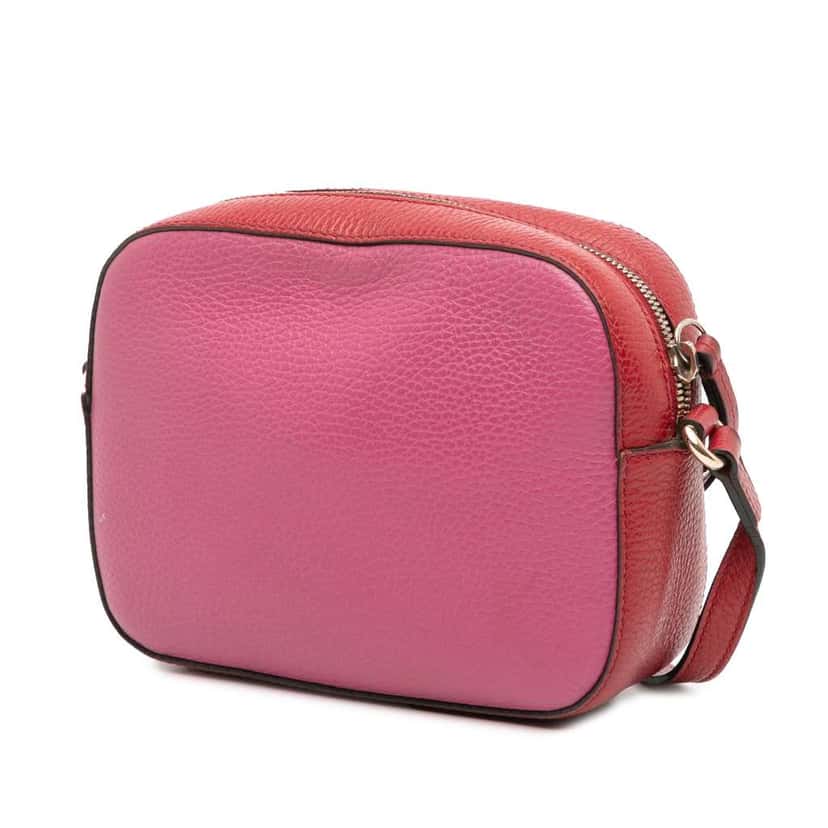 Gucci Small Bicolor Leather Soho Disco Crossbody Pink Leather Very good condition - Back View