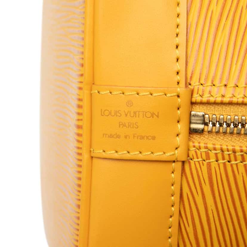Louis Vuitton Epi Alma PM Yellow Leather Good condition - Box View