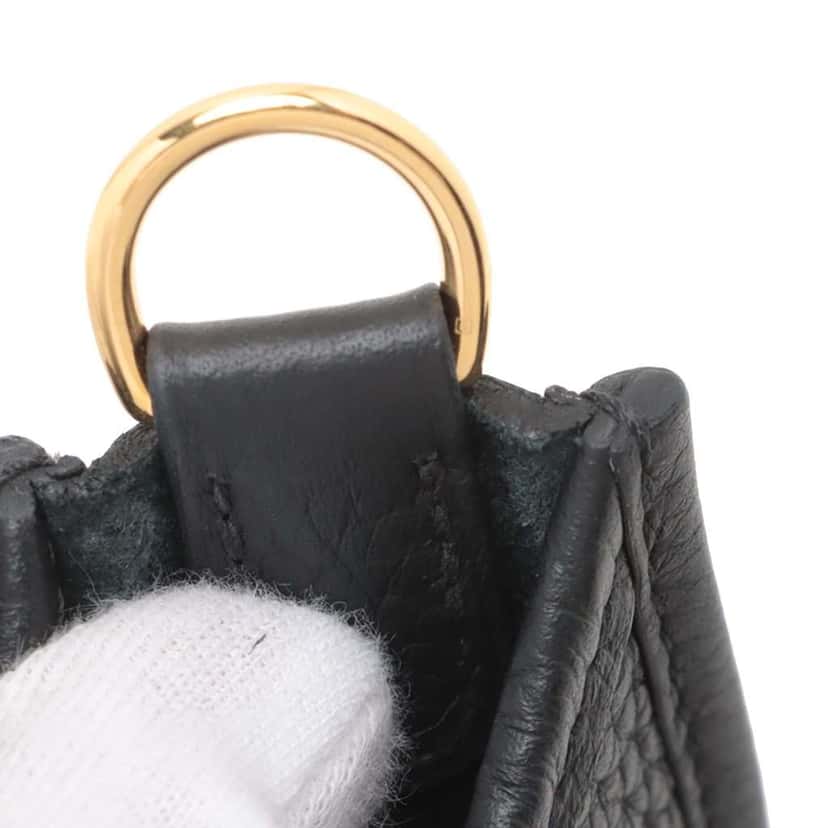 Hermès Clemence Evelyne TPM Black Leather Good condition - Box View