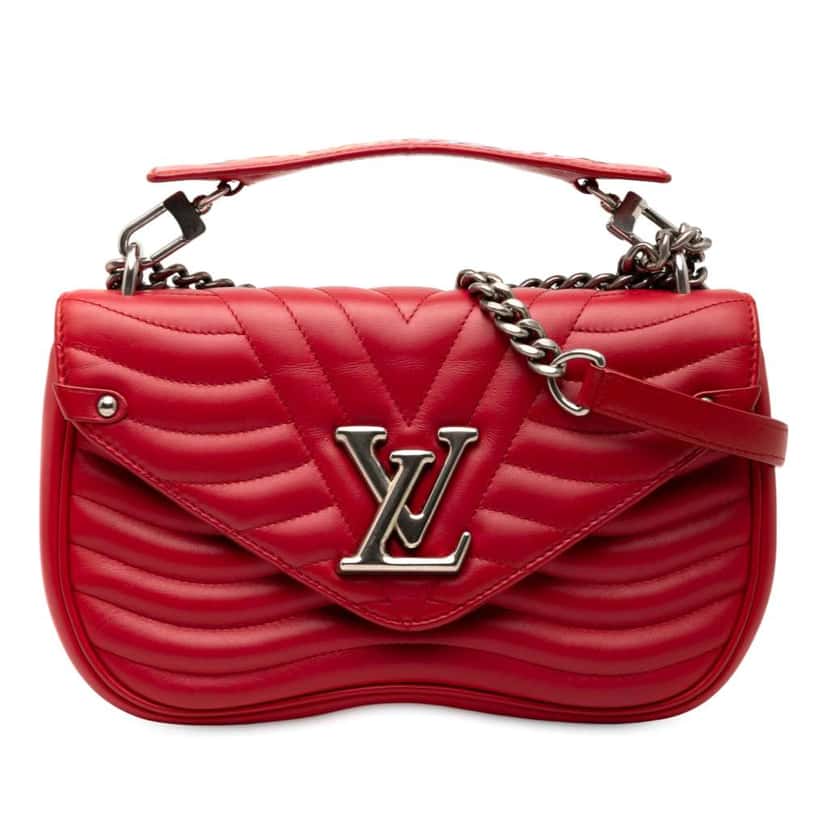 Louis Vuitton New Wave Chain Bag MM Red Leather Very good condition - Front View