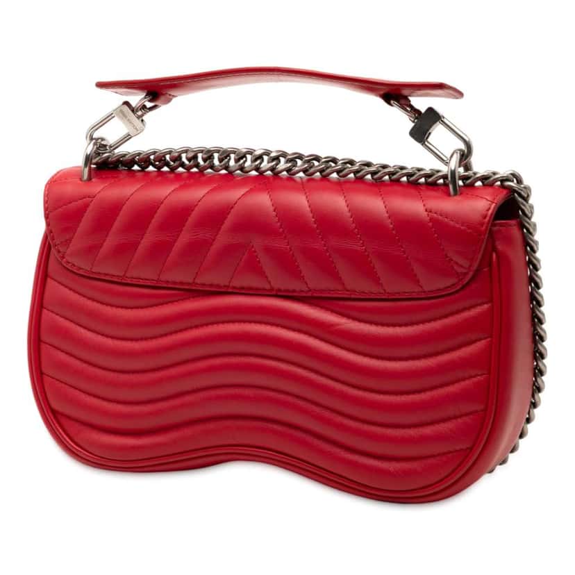 Louis Vuitton New Wave Chain Bag MM Red Leather Very good condition - Back View
