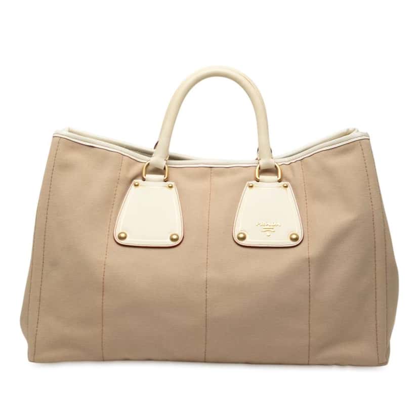 Prada Canvas Canapa Tote Brown Canvas Good condition - Front View