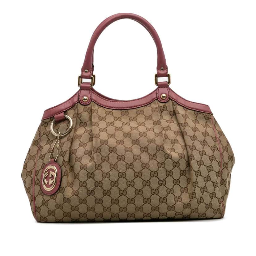 Gucci Medium GG Canvas Sukey Tote Brown Canvas Good condition - Front View