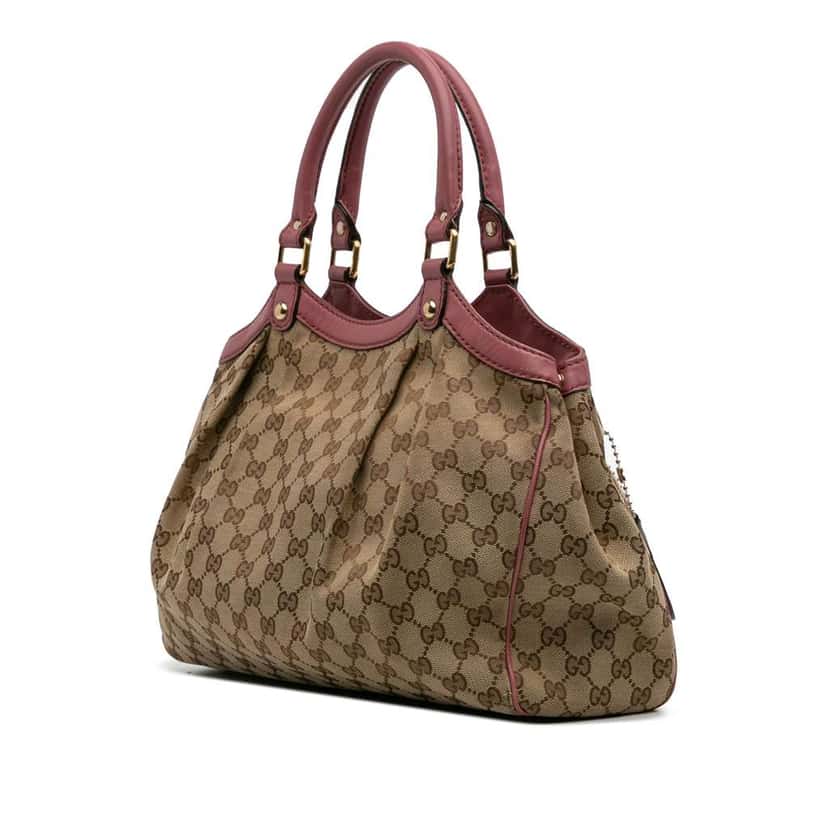 Gucci Medium GG Canvas Sukey Tote Brown Canvas Good condition - Back View