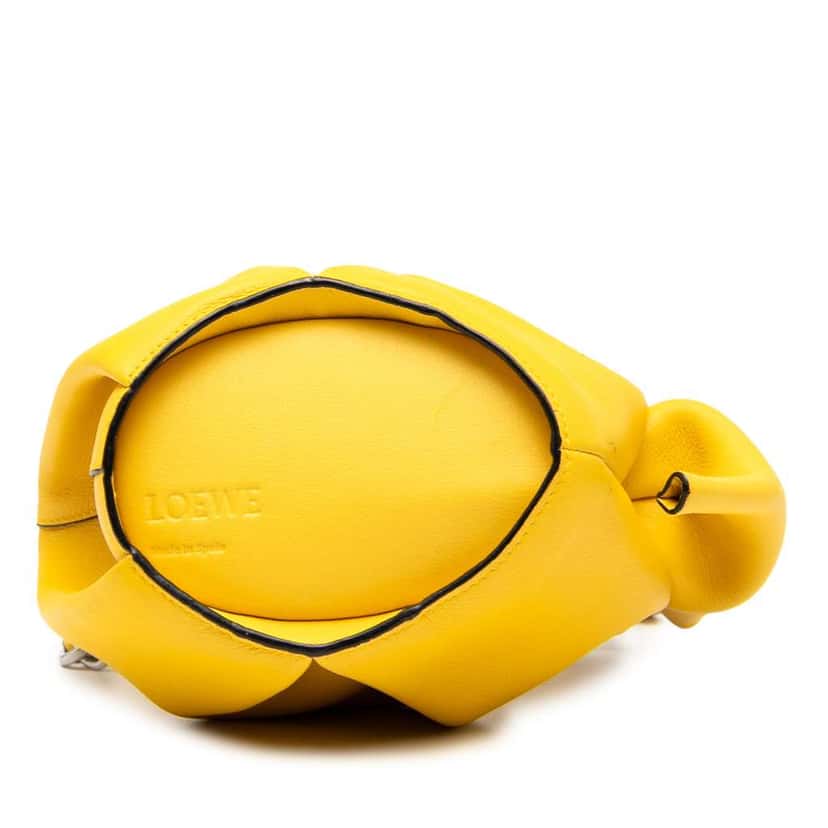 Loewe Mini Calfskin Elephant Crossbody Yellow Leather Good condition - Inside View