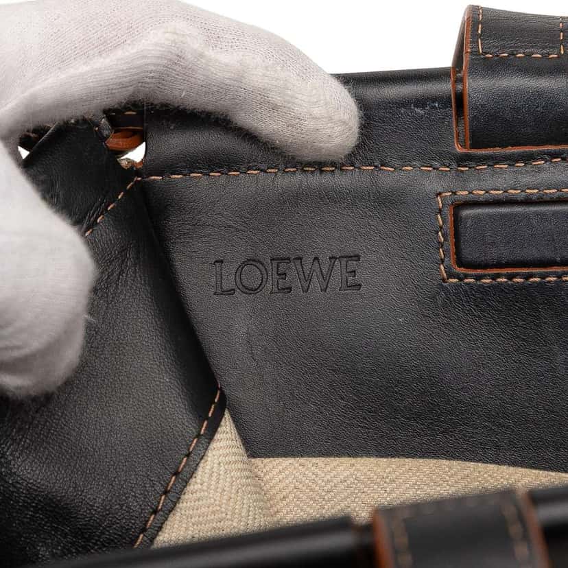 Loewe Small Anagram Canvas Cushion Tote Brown Canvas Good condition - Box View