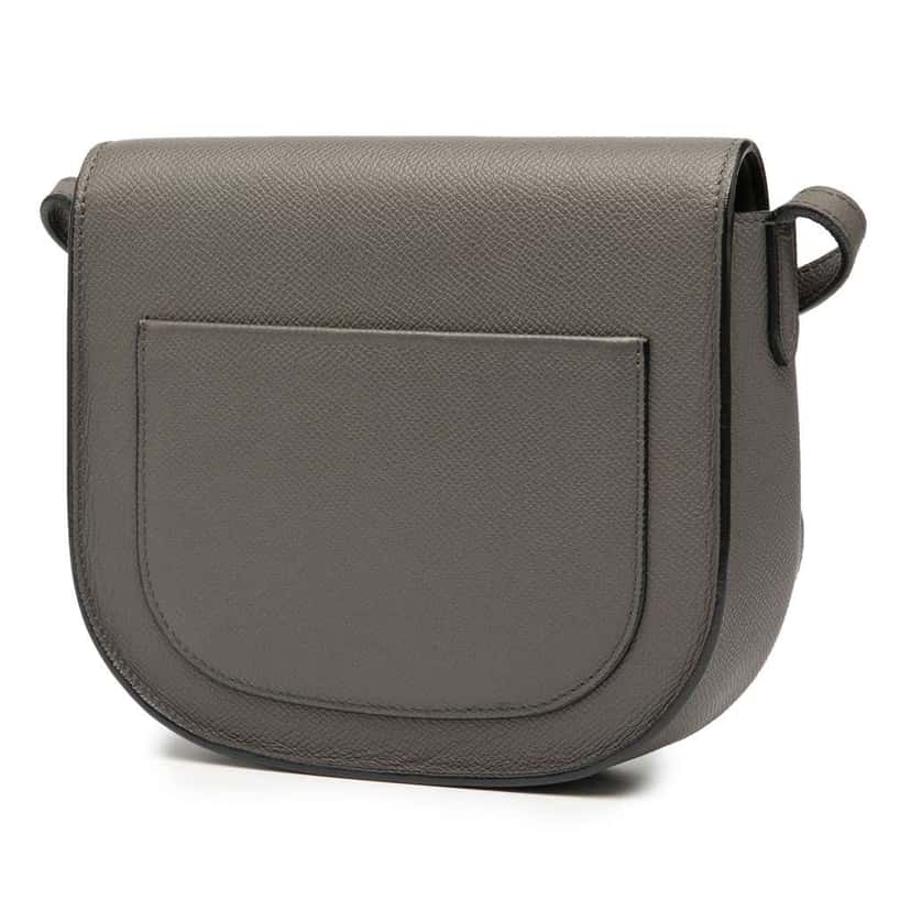 Celine Small Grained Calfskin Trotteur Crossbody Grey Leather Very good condition - Back View