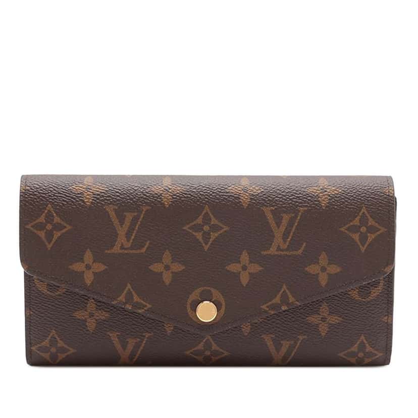 Louis Vuitton Monogram Sarah Long Wallet Brown Good condition - Front View