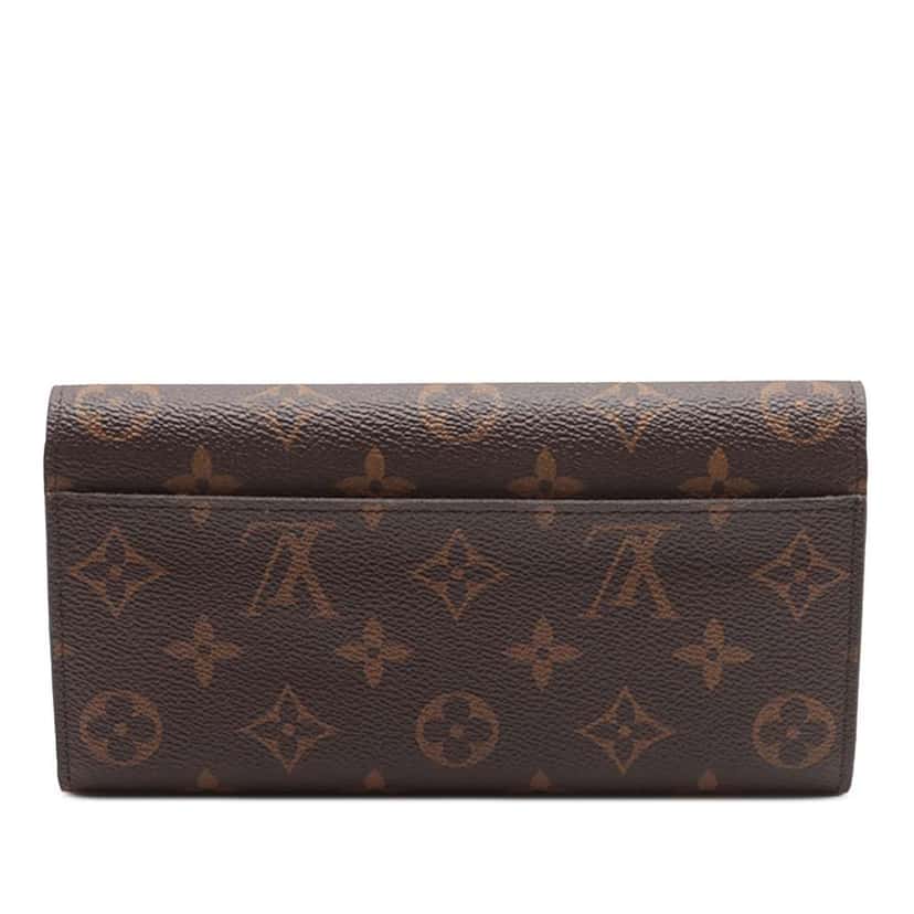 Louis Vuitton Monogram Sarah Long Wallet Brown Good condition - Back View