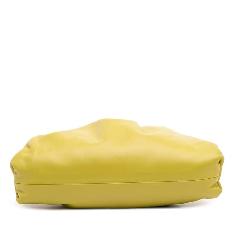 Bottega Veneta Lambskin The Mini Pouch Crossbody Yellow Leather Good condition - Inside View