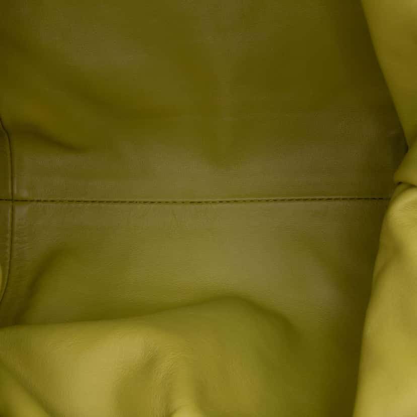 Bottega Veneta Lambskin The Mini Pouch Crossbody Yellow Leather Good condition - Model View