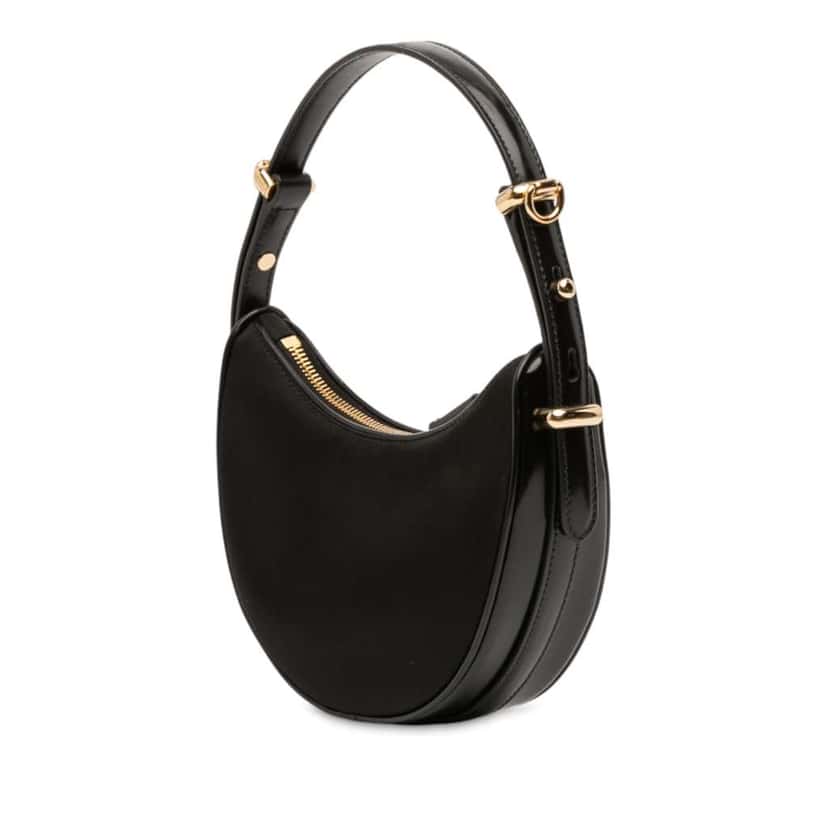 Prada Small Re Nylon and Leather Arque Satchel Black Very good condition - Back View