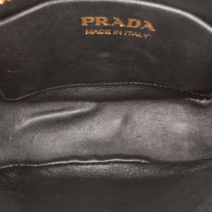 Prada Small Re Nylon and Leather Arque Satchel Black Very good condition - Model View