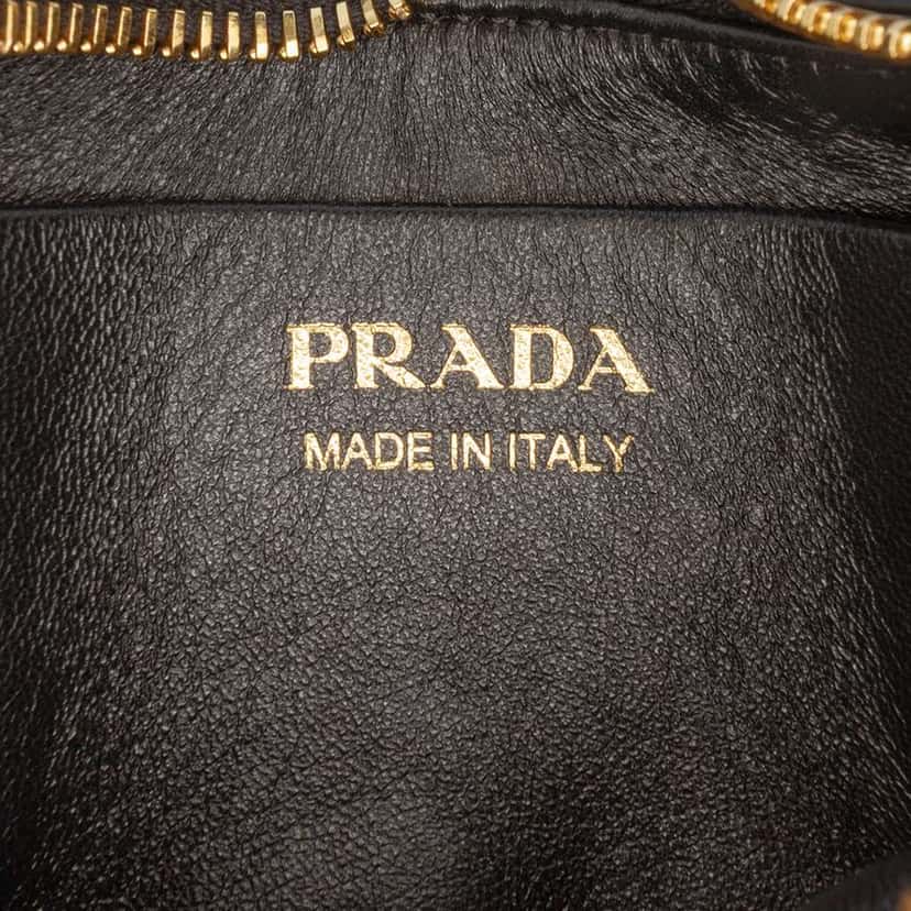 Prada Small Re Nylon and Leather Arque Satchel Black Very good condition - Box View