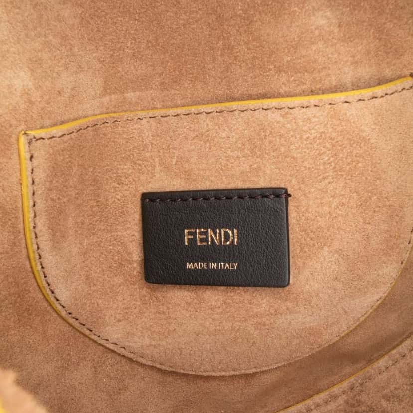 Fendi Leather Moonlight Crossbody Yellow Leather Very good condition - Box View