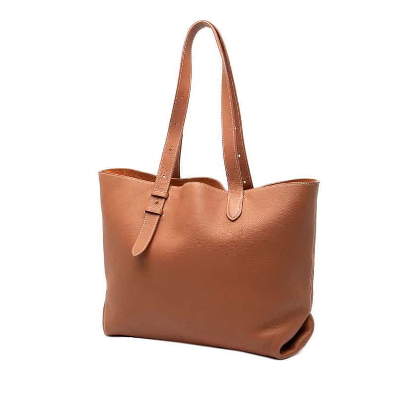 Louis Vuitton Grained Calfskin Low Key Cabas MM Brown Leather Good condition - Back View