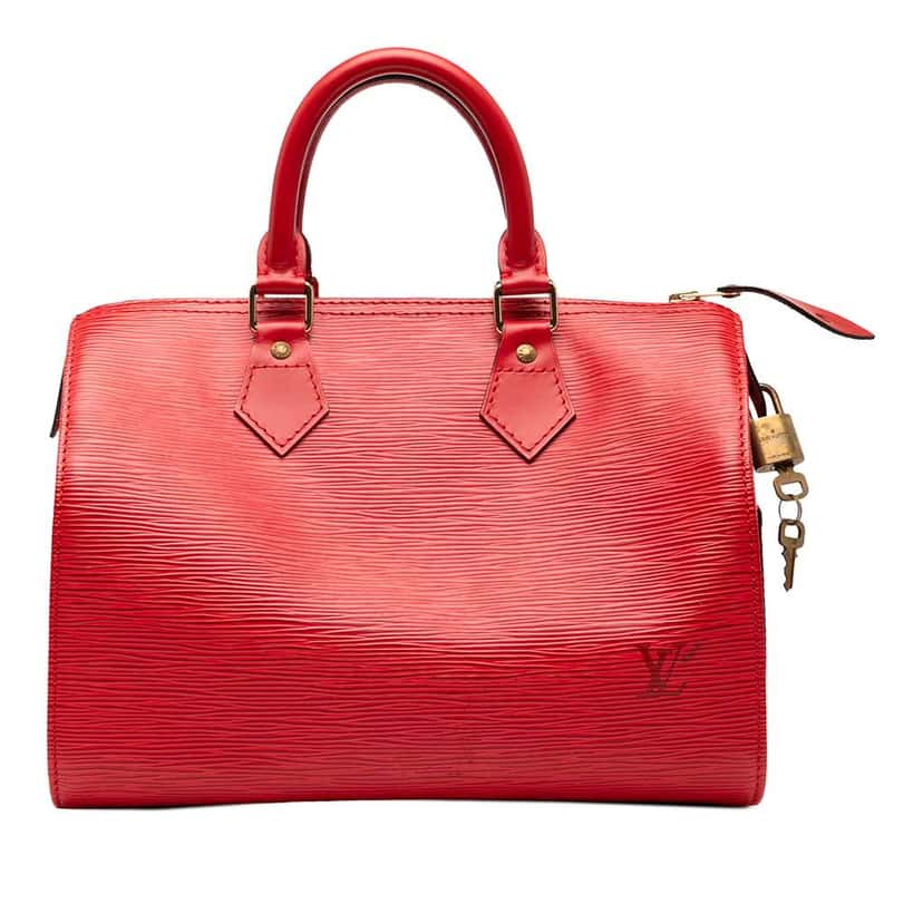 Louis Vuitton Epi Speedy 25 Red Leather Good condition - Front View