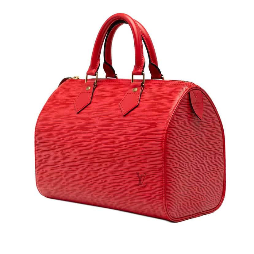 Louis Vuitton Epi Speedy 25 Red Leather Good condition - Back View