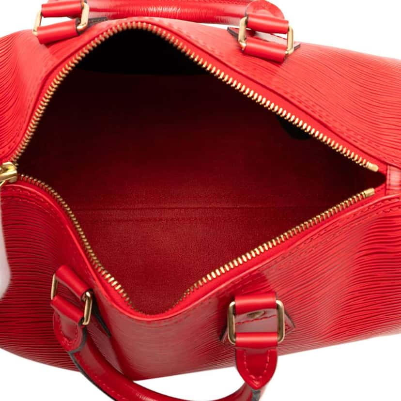 Louis Vuitton Epi Speedy 25 Red Leather Good condition - Model View