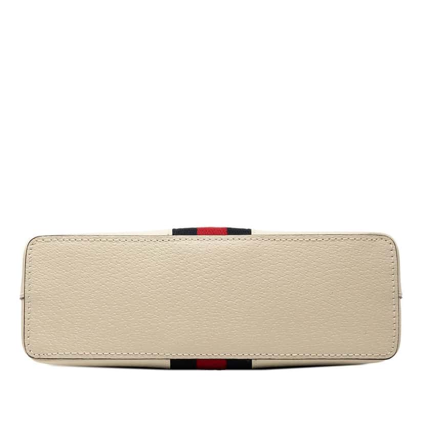 Gucci Small Leather Ophidia Dome Crossbody White Leather Good condition - Inside View