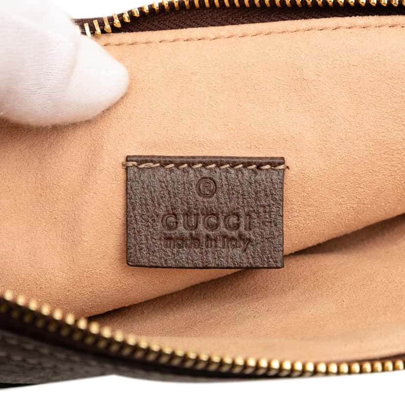 Gucci GG Supreme Web Ophidia Clutch Brown Canvas Good condition - Box View