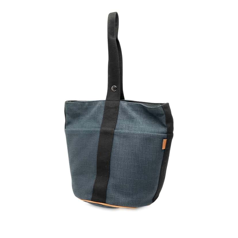 Hermès Toile Saxo MM Blue Canvas Good condition - Back View